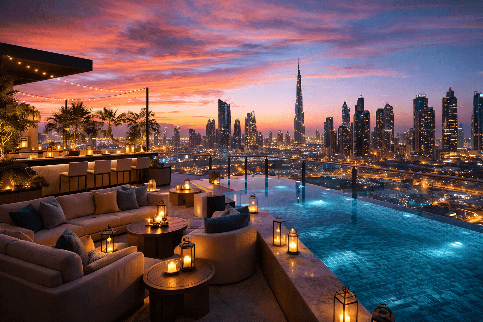 Rooftop et skyline de Dubaï